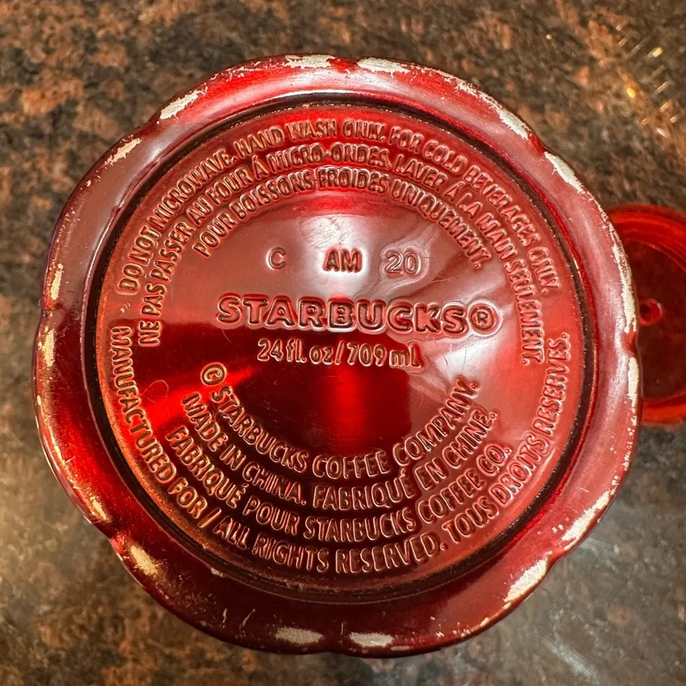 Starbucks 2020 Limited Edition Scalloped Red 24oz Tumbler cup Holiday
